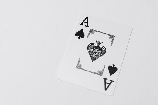playing cards ace isolated on white