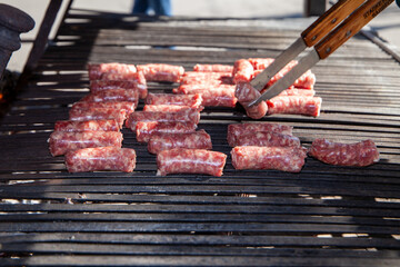 sausage and pork roast or grilled pork typical peasant dish