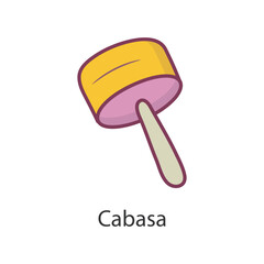 Cabasa Filled Outline Icon Design illustration. Music Symbol on White background EPS 10 File