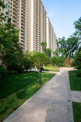 Naklejka premium China's high-grade residential community, modern high-rise residential buildings.