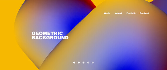 Liquid shapes with flowing gradient colors. Round elements and circles. Vector illustration for wallpaper, banner, background, leaflet, catalog, cover, flyer