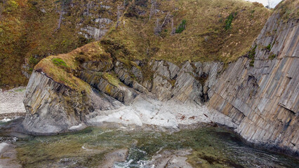 Cape Stolbchaty on the island of Kunashir, Kuril Islands