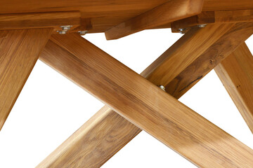 Wooden table elements close view png, isolated object