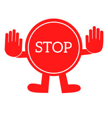 Illustration vector graphic of stop sign, warning, symbol
