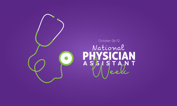 Vector illustration design concept of national physician assistant week observed on october 6-12