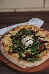 pizza with mushrooms