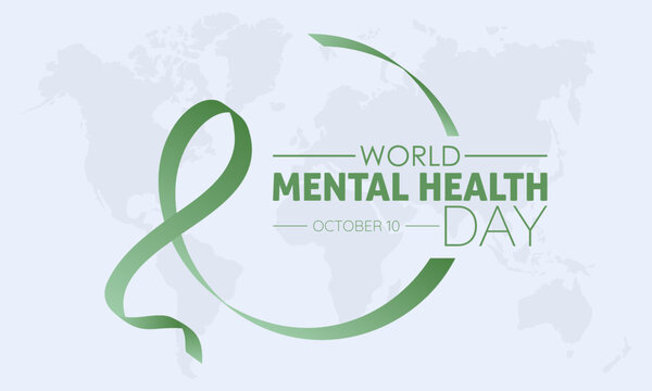 Vector illustration design concept of world mental health day observed on october 10