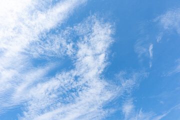 青空に浮かぶ白い薄雲
