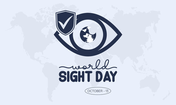 Vector illustration design concept of world sight day observed on october 13