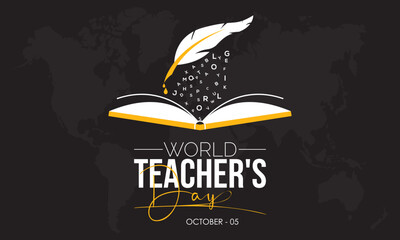 Vector illustration design concept of world teachers day observed on october 5 - Powered by Adobe