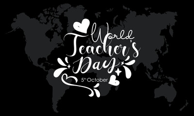 Vector illustration design concept of world teachers day observed on october 5