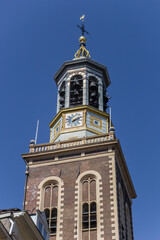 Historic belfry clock tower in Kampen, Netherlands