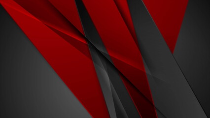 Black and red glossy corporate abstract background