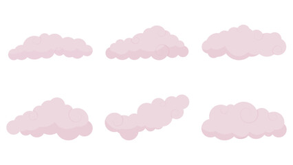 set of pink clouds