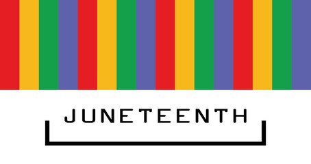 banner with word juneteenth; 