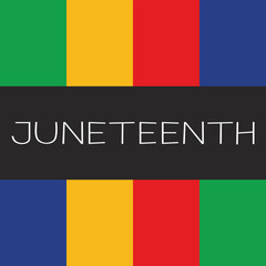 banner four color for juneteenth