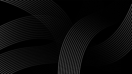 Black And White Background line Wave Style