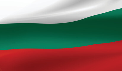 Bulgaria flag background.Waving Bulgarian flag vector