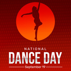 National Dance Day Abstract Background with Typography. American dance day backdrop
