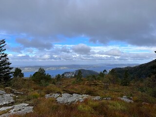 Hiking Trial Anker Cabin Bergen Mountain Range Norway