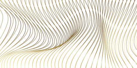 3D wave lines pattern smooth curve flowing dynamic gold gradient isolated on transparent background for concept of luxury, technology, digital, communication, science, music