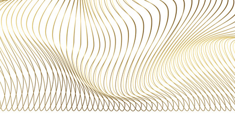 3D wave lines pattern smooth curve flowing dynamic gold gradient isolated on transparent background for concept of luxury, technology, digital, communication, science, music