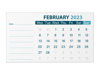 Calendar February 2023