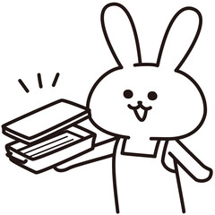 色加工ok うさぎ素材No.55 グリル