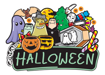 Colorful circle into star pattern