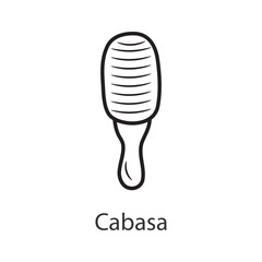 Cabasa Outline Icon Design illustration. Music Symbol on White background EPS 10 File