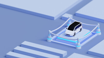 landing page 3D car illustration