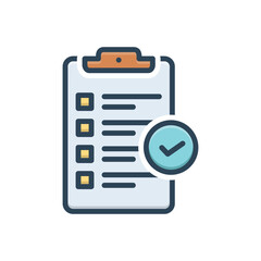 Color illustration icon for standards