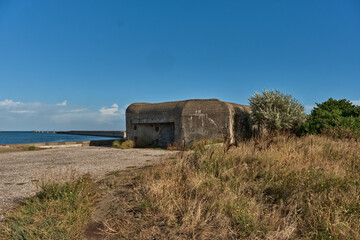 Fototapeta na wymiar second world war blockhouse in Dunkirk, France