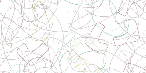 Chaotic Simple Seamless Pattern Textile One Line