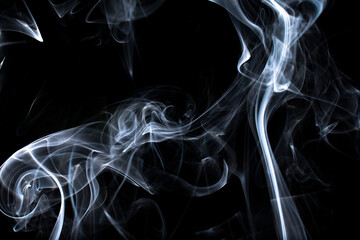 smoke on black background