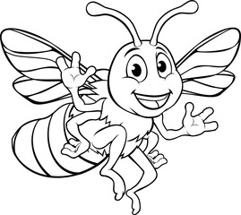 Bumble Honey Bee Cartoon Character