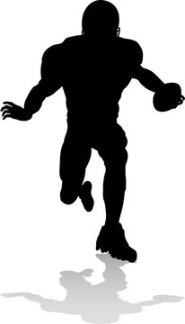 American Football Player Silhouette