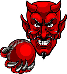 Devil Cricket Sports Mascot