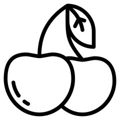 cherry line icon