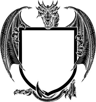 recommend clip art: Dragon Crest Heraldic Coat of Arms Shield Emblem