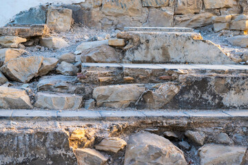 Old stairs with some deterioration and some charm