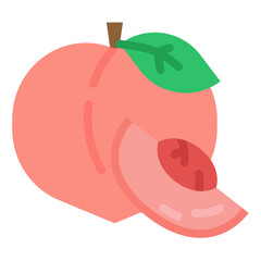 peach flat icon