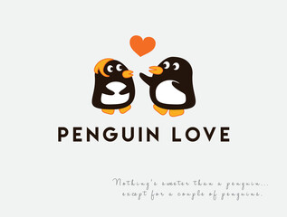 Penguin Love Illustration Card