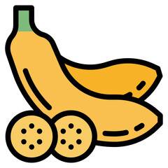 banana line icon