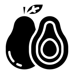 avocado glyph icon