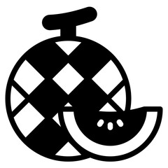 melon glyph icon