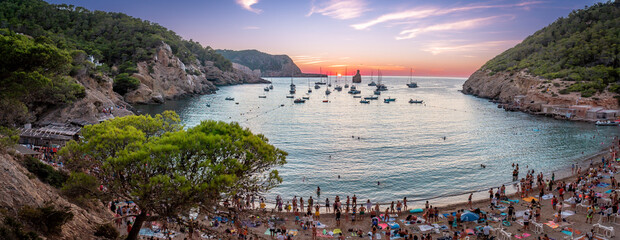Panoramic view of a sunset in Cala Benirras © Luis