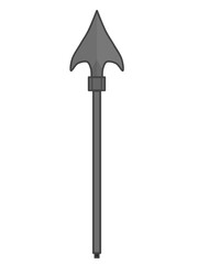 Illustration design of black spear