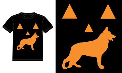 German Shepherd Halloween Pumpkin Funny Halloween T-Shirt