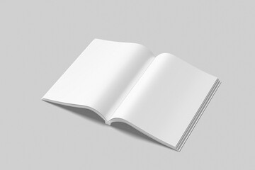 Blank A4 magazine catalog brochure mockup on light grey background - obrazy, fototapety, plakaty
